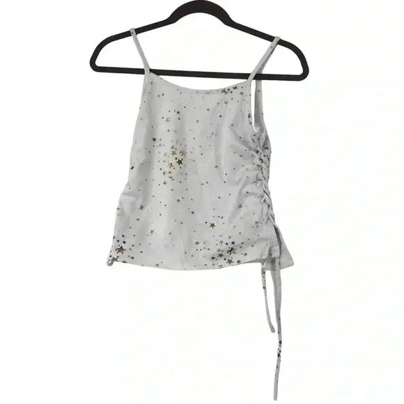 PINC SHIRT GIRLS XL PREMIUM WHITE GOLD SILVER STAR TANK TOP STYLE 22880K - Picture 5 of 13